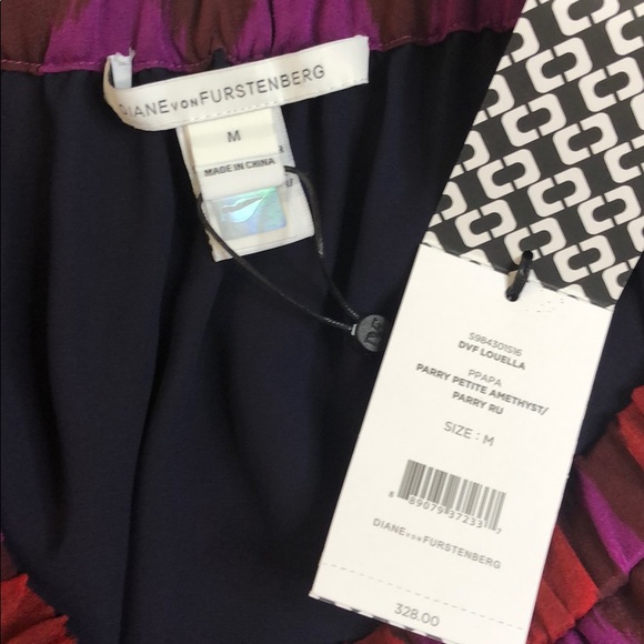 DVF Silk Skirt Abstract Print NWT sz M - Picture 7 of 8